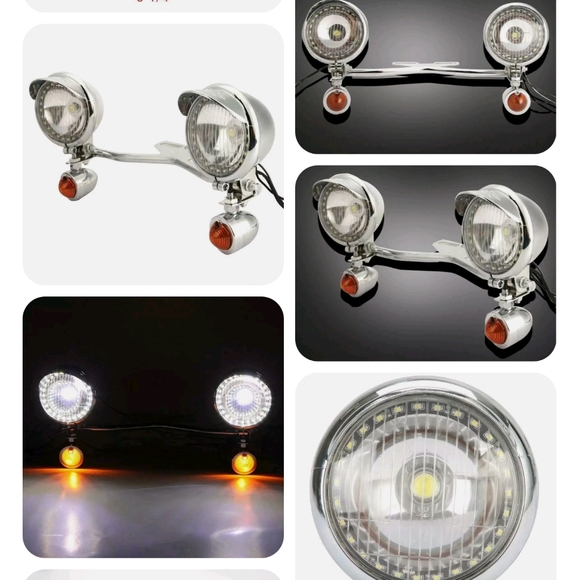 nwot Motorcycle Headlight/Bar - Picture 2 of 3